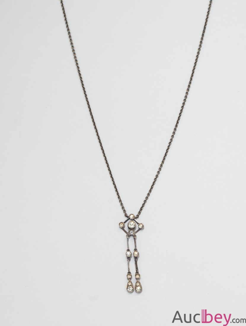 Silver art nouveau necklace