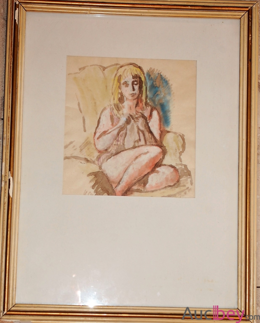 Karel Skála- obraz Sedící dívka
